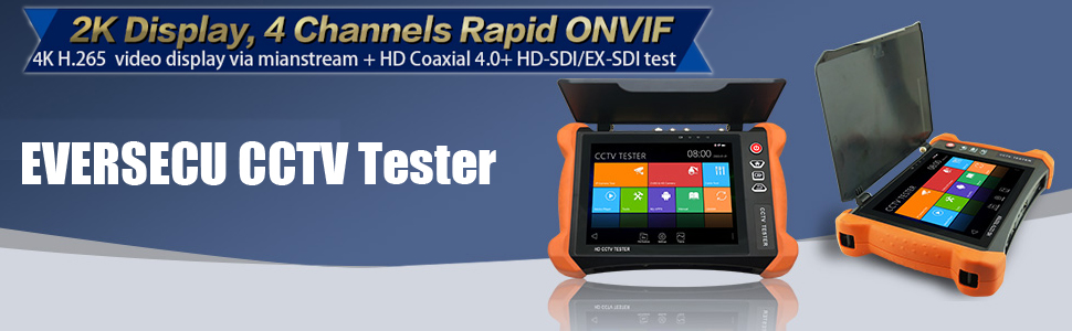 EVERSECU 4CH PRAPID ONVIF IP CAMERA CCTV TESTER WITH 9 INCH TOURCH SCREEN MONITOR