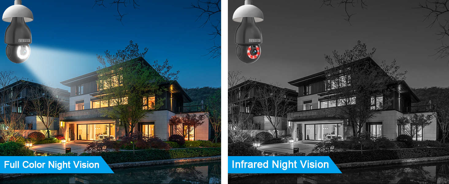 2K Light Bulb Wireless Security Camera 5Ghz WiFi  Outdoor Indoor RTSP Stream Work with Alexa Onvif