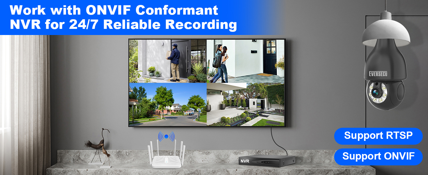 2K Light Bulb Wireless Security Camera 5Ghz WiFi  Outdoor Indoor RTSP Stream Work with Alexa Onvif