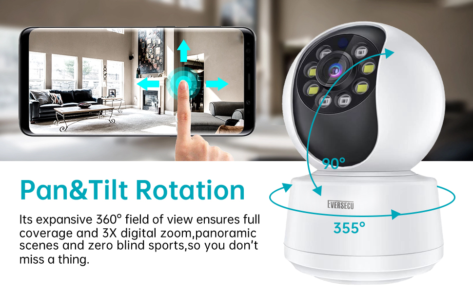 5G WiFi Dog Camera Humanoid Auto Tracking 2 Way Audio Night Vision Baby Monitor Elder Pet Camera