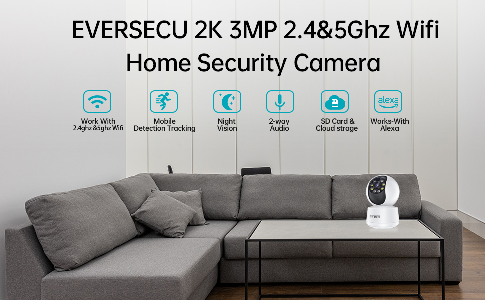 5G WiFi Dog Camera Humanoid Auto Tracking 2 Way Audio Night Vision Baby Monitor Elder Pet Camera