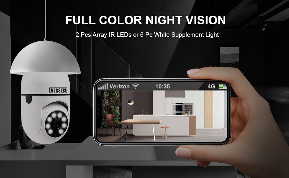 e27 wireless light bulb ptz security cctv surveillance camera outdoor