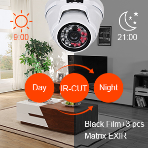 night vision cctv security dome camera