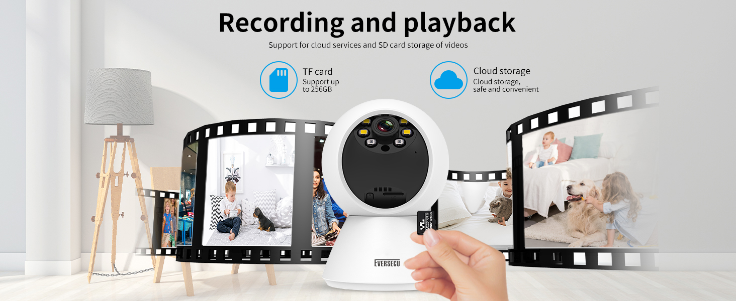 D 2K 3.0MP WiFi Home Security Camera, Pan/tilt, Humanoid Auto Tracking, 2 Way Audio, Night Vision
