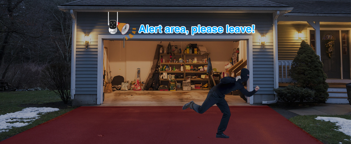 2K WiFi PTZ Bullet Camera, Outdoor/Indoor, Pan/tilt, 2-Way Audio, Night Vision